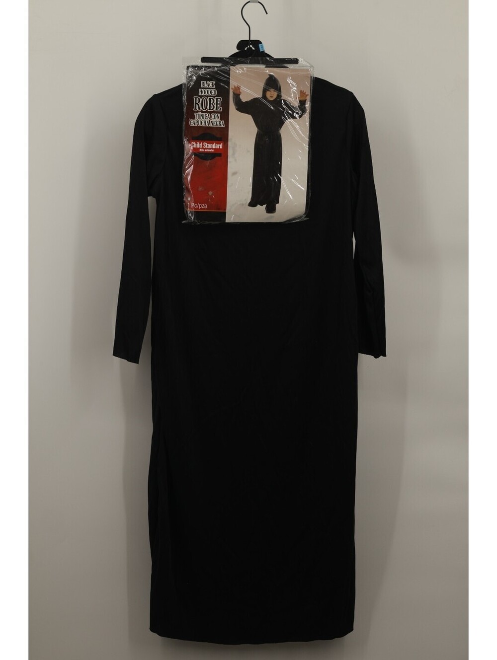 Amscan Black Hooded Robe Child Standard Costume Halloween Up To Size 10